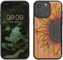 Husa Kwmobile pentru Apple iPhone 15 Pro Max Multicolor Lemn/Silicon KWM000020EJ002C 
