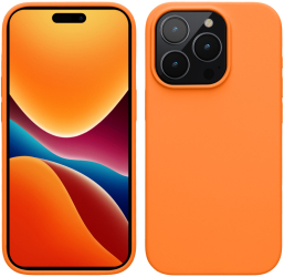 Husa Kwmobile pentru Apple iPhone 15 Pro Max Portocaliu Silicon 61956.15 
