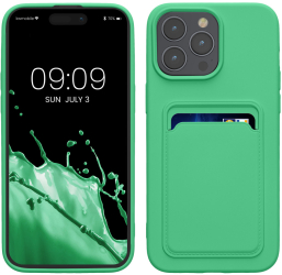 Husa Kwmobile pentru Apple iPhone 15 Pro Max Verde Silicon KWM000020EP010C 