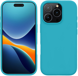 Husa Kwmobile pentru Apple iPhone 16 Pro Albastru deschis Silicon KWM000022TW010C 