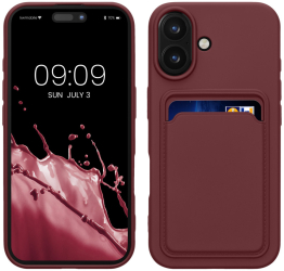 Husa Kwmobile pentru Apple iPhone 16 Rosu inchis Silicon KWM000022UF006C 