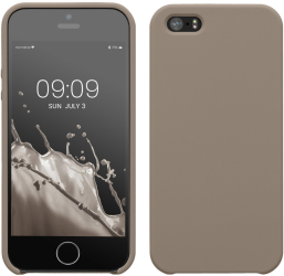 Husa Kwmobile pentru Apple iPhone 5/iPhone 5s/iPhone SE Bej Silicon KWM000008GO105C 