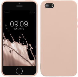 Husa Kwmobile pentru Apple iPhone 5/iPhone 5s/iPhone SE Crem Silicon KWM000007UT020C 