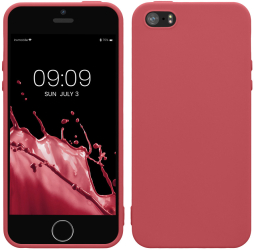 Husa Kwmobile pentru Apple iPhone 5/iPhone 5s/iPhone SE Roz inchis Silicon KWM000007UT021C