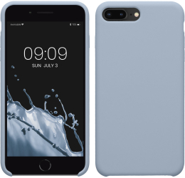 Husa Kwmobile pentru Apple iPhone 8 Plus/iPhone 7 Plus Albastru deschis Silicon KWM0000087L101C 