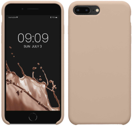 Husa Kwmobile pentru Apple iPhone 8 Plus/iPhone 7 Plus Crem Silicon KWM0000087L104C 