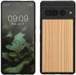 Husa Kwmobile pentru Google Pixel 7 Pro Maro Lemn/Silicon KWM000017MY002C 