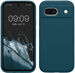 Husa Kwmobile pentru Google Pixel 8a Albastru Silicon KWM000020KQ019C 