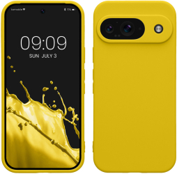 Husa Kwmobile pentru Google Pixel 9 Galben Silicon KWM000020PG001C 