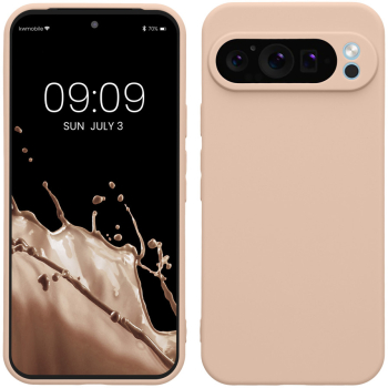 Husa Kwmobile pentru Google Pixel 9 Pro XL Crem Silicon KWM000020PU012C 