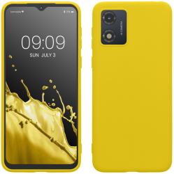 Husa Kwmobile pentru Motorola Moto E13 Galben Silicon KWM000018HK008C 
