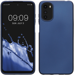 Husa Kwmobile pentru Motorola Moto E22/Moto E22i Albastru Silicon 61682.64 