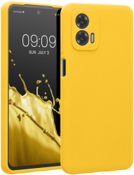 Husa Kwmobile pentru Motorola Moto G73 Galben Silicon KWM000018HA005C 