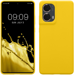 Husa Kwmobile pentru Motorola Moto G85 Galben Silicon KWM000022TR006C 