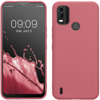 Husa Kwmobile pentru Nokia C21 Plus Roz inchis Silicon 61460.167 