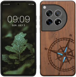 Husa Kwmobile pentru OnePlus 12 Maro Lemn/Silicon KWM000022QB002C 