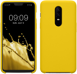 Husa Kwmobile pentru OnePlus 6 Galben Silicon KWM0000099A034C 