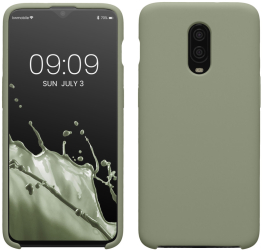 Husa Kwmobile pentru OnePlus 6T Verde deschis Silicon KWM000009BL039C