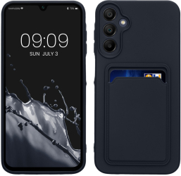 Husa Kwmobile pentru Samsung Galaxy A15 5G Albastru inchis Silicon KWM000021TI002C 