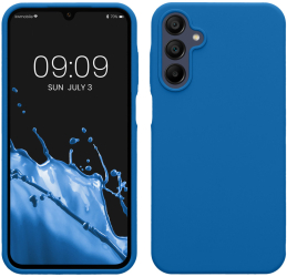 Husa Kwmobile pentru Samsung Galaxy A15 5G Albastru Silicon KWM000021MF023C 