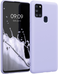 Husa Kwmobile pentru Samsung Galaxy A21s Mov deschis Silicon 52494.139 