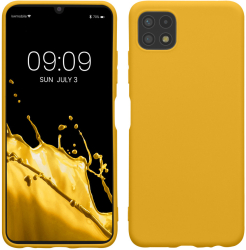 Husa Kwmobile pentru Samsung Galaxy A22 5G Galben Silicon KWM0000138D039C 