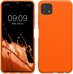 Husa Kwmobile pentru Samsung Galaxy A22 5G Portocaliu Silicon KWM0000138D040C 