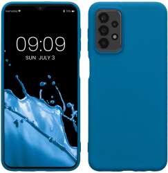 Husa Kwmobile pentru Samsung Galaxy A23/Galaxy A23 5G Albastru Silicon 57804.228 