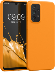 Husa Kwmobile pentru Samsung Galaxy A33 5G Portocaliu Silicon KWM000015FQ014C 