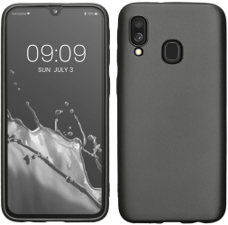 Husa Kwmobile pentru Samsung Galaxy A40 Gri Silicon 48546.232 