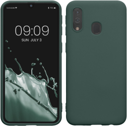 Husa Kwmobile pentru Samsung Galaxy A40 Verde inchis Silicon KWM000009ZX035C 