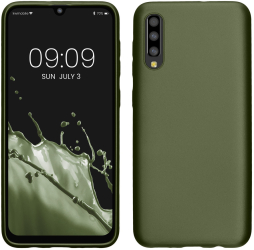 Husa Kwmobile pentru Samsung Galaxy A50 Verde Silicon KWM000009TA018C 