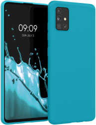 Husa Kwmobile pentru Samsung Galaxy A51 Albastru deschis Silicon KWM000010YZ056C 