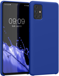 Husa Kwmobile pentru Samsung Galaxy A71 Albastru Silicon 51209.134 