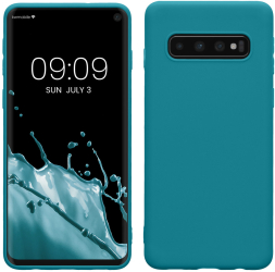 Husa Kwmobile pentru Samsung Galaxy S10 Albastru Silicon KWM000009MS005C 