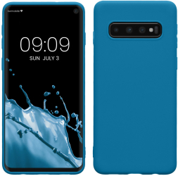 Husa Kwmobile pentru Samsung Galaxy S10 Albastru Silicon KWM000009MS009C 