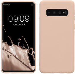 Husa Kwmobile pentru Samsung Galaxy S10 Crem Silicon KWM000009MS015C 