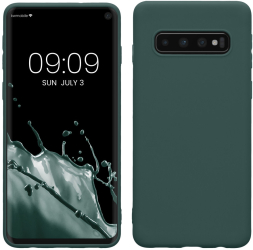 Husa Kwmobile pentru Samsung Galaxy S10 Verde Silicon KWM000009MS007C 