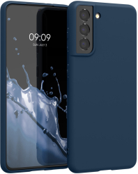 Husa Kwmobile pentru Samsung Galaxy S21 Albastru Silicon KWM000012BS049C 