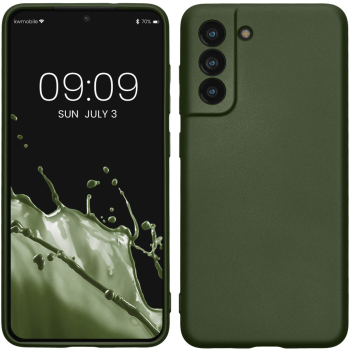Husa Kwmobile pentru Samsung Galaxy S21 FE Verde Silicon KWM000013FE018C 