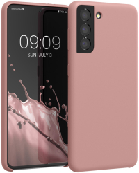 Husa Kwmobile pentru Samsung Galaxy S21 Roz deschis Silicon KWM000012BT080C