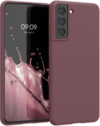 Husa Kwmobile pentru Samsung Galaxy S21 Visiniu Silicon KWM000012BS047C 