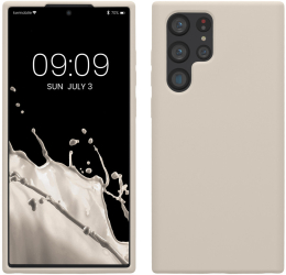 Husa Kwmobile pentru Samsung Galaxy S22 Ultra Crem Silicon 56765.125 
