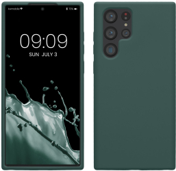 Husa Kwmobile pentru Samsung Galaxy S22 Ultra Verde Silicon 56765.171 