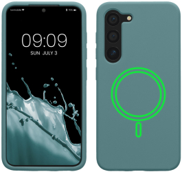 Husa Kwmobile pentru Samsung Galaxy S23 Verde deschis Silicon KWM000021RE002C 