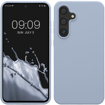 Husa Kwmobile pentru Samsung Galaxy S24 FE Albastru deschis Silicon KWM000021WA004C 