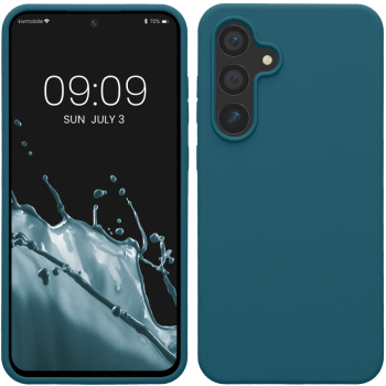 Husa Kwmobile pentru Samsung Galaxy S24 FE Albastru Silicon KWM000021WA003C 