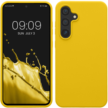 Husa Kwmobile pentru Samsung Galaxy S24 FE Galben Silicon KWM000021WA008C 