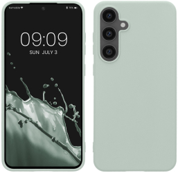 Husa Kwmobile pentru Samsung Galaxy S24 FE Verde deschis Silicon KWM000021WC004C