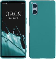 Husa Kwmobile pentru Sony Xperia 5 V Albastru Silicon 61522.57 